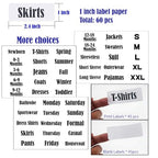 10 Pack White Clothing Rack Size Dividers Plus 45 Labels (1 Inch) and 18 Large Blank Labels, Large Rectangular Clothing Closet Dividers (Blue) - color: Blue, size: 10 PACK