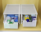 Simple Houseware Stackable Cabinet Basket Drawer Organizer, White - color: White, size: 1-Tier