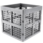 Eslite 3-Pack Collapsible Plastic Storage Crates,Foldable Crates for Storage,16L (Grey) - color: Grey