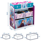 Disney Frozen II 6 Bin Design and Store Toy Organizer by Delta Children, Greenguard Gold Certified - color: Disney Frozen II