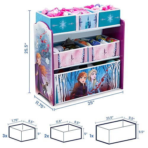 Disney Frozen II 6 Bin Design and Store Toy Organizer by Delta Children, Greenguard Gold Certified - color: Disney Frozen II