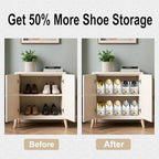 Clear Shoe Slots Organizer 20Pack Shoe Stacker Rack Organizer for Closet Adjustable Shoes Holders Space Saver Zapateras Organizers - size: 20Pack