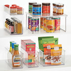 iDesign Stackable Storage Bin with Handles - Organize Pantry, Fridge, or Freezer, Clear, Made in USA - style: Pack of 1