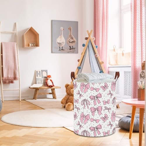 NTAOHAMPER Laundry Hamper,Laundry Basket,Baby Nursery Hamper,Waterproof Storage Bin,Clothes Organizer Basket,Room Decor(Hand-drawn Bowknot) - color: Hand-drawn Bowknot