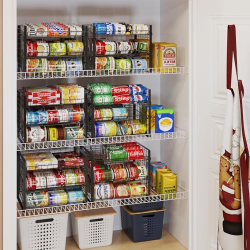 JKsmart 3-Tier Stackable Can Rack Organizer for Pantry, Adjustable Can Storage Holder for Various Ounces of Canned food Soda Drinks, Can Dispenser for Kitchen Cupboard Cabinet, 2 Pack - size: 3 Tier - 2Pack