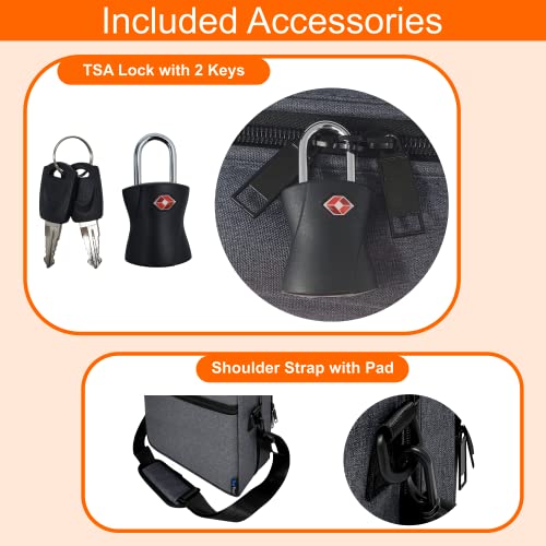 Extra-Large Pill Bottle Organizer, Medicine Bag, Carrier for Medications, Vitamins, and Medical Supplies - Modular Travel Medicine Organizer and Home Storage Med Bag - Dark Gray (with Lock) - style: XL - 1 Compartment - Std Config