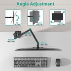 WALI Single Monitor Mount, Single Monitor Arm Desk Mount,Desk Monitors Stand, Holds Screen Up to 32inch, 22lbs, Adjustable Mount with C-CLAMP Designed for Home Office Application(M001), Black - size: Single, style: C-Clamp