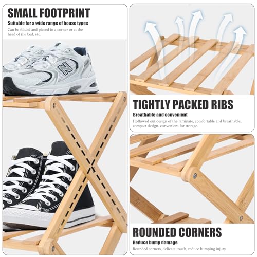 Vertical Narrow Shoe Rack, 6 Tier Portable Folding Shoe Storage Rack, Without Installation Free Standing Shoe Rack for Corridors, Bedrooms Living Room Corner and Small Spaces (6 Tier) - size: 6 Tier