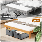 Dayacoco Underbed Storage with Wheels, 2 Pack Under Bed Storage Containers with Clear Lids, No Assembly Required 10.1 inch Rolling Under Bed Storage for Clothes, Grey - size: 10.1 inch height-grey