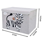 CLCROBD Foldable Large Kids Toy Chest with Flip-Top Lid, Collapsible Fabric Animal Toy Storage Organizer/Bin/Box/Basket/Trunk for Toddler, Children and Baby Nursery (Zebra) - color: Zebra