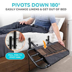 Stander EZ Adjust Bed Rail, Adjustable Senior Bedrail and Safety Assist Railing for Elderly Adults with Organizer Pouch, ASTM Safety Approved Guard-Rail, Black