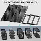 Jripae Bamboo Shoe Rack for Closet, 3 Tier 32.5inch Longer Shoe Organizer Shelf Holder Storage 12-15 Pairs Stackable for Entryway Door Hallway Bedroom Garage Space Saving Foldable Black - size: 3-tier-long/32.5*10.5*17in