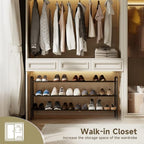 Shoe Rack,Long Shoe Organizer for Closet,Wide Shoe Storage for Entryway, 3 Tier Sturdy Metal Free Standing Shoe Shelf - size: 3-tier-long