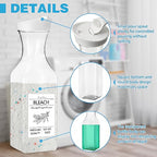 Laundry Detergent Dispenser Bottle 53oz with Label,4 Pack Liquid Laundry Dispenser,Plastic Detergent Dispenser for Laundry Room Organization and Storage,White Lid - color: White Lid