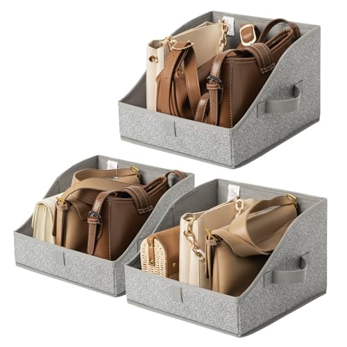 GRANNY SAYS Trapezoid Storage Bin, Closet Shelf Organizers, Fabric Storage Bins with Handles, Closet Shelf Organizers and Storage, Closet Bins for Organizing Clothes Towels, Small, Gray, 3-Pack - color: Ash Gray, size: 11½"L x 11½"W x 7¾"H