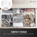 BINO | Plastic Storage Bins, X-Small - 5 Pack | THE LUCID COLLECTION | Multi-Use Built-In Handles BPA-Free Clear Storage Containers | Fridge Organizer | Pantry & Home Organization - size: 5PK - X-SMALL