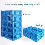 Collapsible Storage Bin Containe，43 Liter Transfer box,crate Transit storage of various items (23.6" L x 15.7" W x 7.1" H) - size: 23.6" L x 15.7" W x 7.1" H