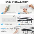 Shower Caddy Adhesive Replacement, Transparent Strong Adhesive Hooks, No Drilling, Waterproof, for Shower Caddy, Bathroom Storage Shelves and Kitchen Racks (Triple*6pcs + Single*4pcs) - color: ‎6 Triple + 4 Single