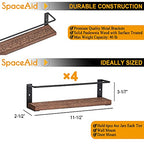 SpaceAid Spice Rack Organizer for Cabinet Door or Wall Mount (4 Pack) with 415 Spice Labels - Wood Hanging Seasoning Shelf for Cupboard Pantry or over the Stove - style: Empty Racks