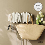 UMBRA Picket Rail Wall Stylish and Functional Hook with Five Hoops (White) (Pack of 3) - color: White, size: 5-Hook (Pack of 3)