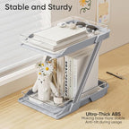 3 Pack Bathroom Organizers and Storage - Multi-Purpose,2-Tier Clear Pull Out Organization for Bathroom,Under Sink,Kitchen,Vanity,Countertop,Cabinet,Pantry & Medicine Cabinet,Grey