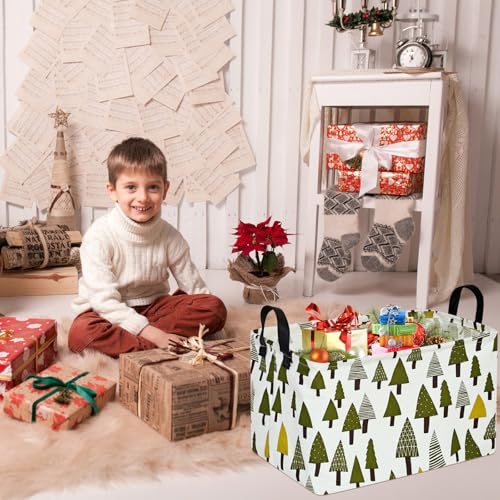 MAIZMZ Kids Storage Basket Baby Gifts Toys Organizer Nursery Bins for Women Hamper for Organizing Home/Dorm/Kitchen/Pet/Office/Closet/Shelf/Room Decor - color: Green tree