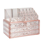 ZHIAI Stackable cosmetic organizer with drawers, easy to organize cosmetic products accessories Suitable for vanity, toilet, bathroom and bedroom organization and storage