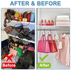 Unique Twist Design Bag Hanger Purse Hooks - 5 Inch Large Size Closet Rod Hooks for Hanging Bags, Purses, Handbags, Belts, Scarves, Hats, Clothes, Pans and Pots (12 Pack) - color: 12 Pack Platinum