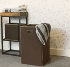 Simple Houseware Foldable Closet Laundry Hamper Basket, Brown - color: Brown