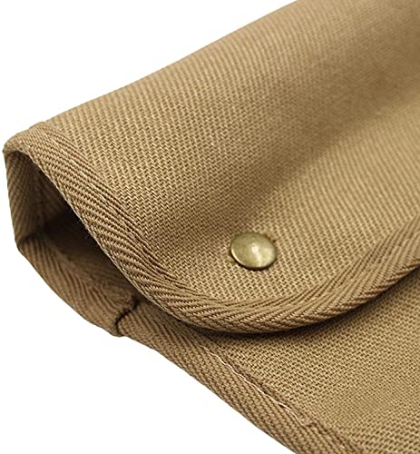 Buyter Armrest Pouch, Chair Side Pocket Organizer, Beach Chairs Side Storage Bags, Including 1 Large Pocket, 3 Small Pockets, For Recliner Couch Sofa (Khaki) - color: Khaki