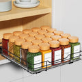 RCHYFEED Pull Out Spice Rack Organizer for Cabinet,Slide out Spice Organization for Inside Cabinets,Heavy Duty Seasoning Organizer Fits Kitchen and Pantry,Sauces,Canned (10.5''Wx10.5''Dx2.5''H) - size: 1 Tier-10.5''Wx10.5''Dx2.5''H