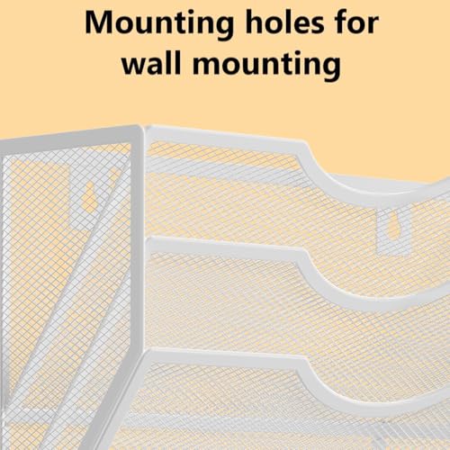 Kuntine.B Wall File Organizer Office Hanging Magazine Holder Wall File Organizer for Office Home (White, 3 Tier) - color: White, size: 3 Tier & No Hangers