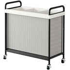 WOWLIVE Laundry Hamper 3 Section, 120L Rolling Laundry Basket with wheels and Removable Liner Bag, Laundry Sorter with Metal Handle, Large Clothes Hamper for Laundry Room, Bathroom and Dorm, Beige - size: 3-Section