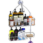 Simple Houseware Stainless Steel Bathroom Hanging Shower Head Caddy Organizer (26 x 16 x 5.5 inches)