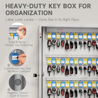 360-Key Smart Key Lock Box Wall Mount – Commercial Key Cabinet with App, Keypad, Bluetooth & WiFi Unlock (Sold Separately), Access Log Tracking, Key Management System for School, Office - size: 360 keys(Smart)