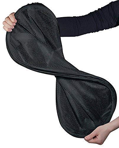 2 Packs Mesh Pop up Laundry Hamper (Black) with Portable Handles, Collapsible for Storage, Foldable Pop-Up Laundry Bags for Home, College Dorm or Travel - color: Black + Black