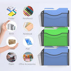 Gawerk Mesh Hanging Wall File Holders, Metal Vertical Wall Basket Mail Organizer for Office/Home (Black, 3 Pack Magnetic) - size: 3 Pack Magnetic