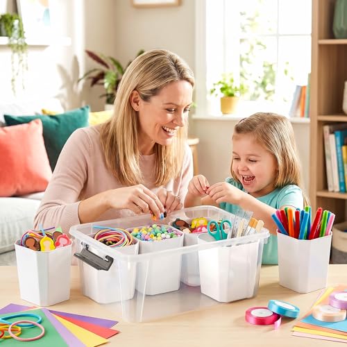 Citylife 17 QT Plastic Storage Bins Clear Storage Box with Lids Multipurpose Stackable Storage Containers for Organizing Tool, Craft, Crayon - size: 1 Pack-17 QT