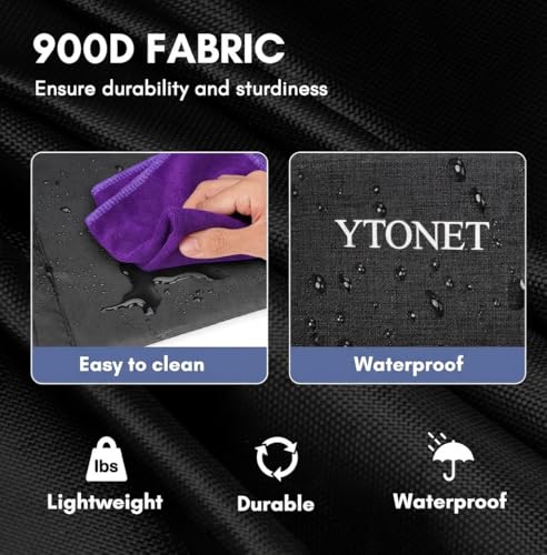 Ytonet Extra Large Cleaning Caddy Bag with 4 Foldable Dividers, Wearable Cleaning Caddy Organizer with Handle & Shoulder Strap & Waist Strap, Housekeeping Tote for Cleaners, Black Grey - color: Black, size: X-Large