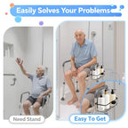Shower Caddy Hanging, Showers Organizer Rack with Hooks for Bath Chair, for Seniors, Elderly, Pregnant, Patient, Gifts for Nursing Home