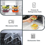 VERONES 30 Pieces Glass Meal Prep Containers Set, Stackable Glass Food Storage Containers with Lids-Airtight Lunch Containers，for Microwave, Oven, Freezer & Dishwasher,Grey - color: Gray