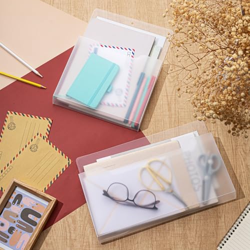 Fuutreo 6 Pcs Magnetic Wall File Organizer Magnetic Wall File Holder Refrigerator Magazine Holder for Mail Letters Paper(Clear,Horizontal & Vertical) - color: Clear, size: Horizontal & Vertical