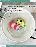 FANKANG Storage Basket, Nursery Hamper Canvas Laundry Basket Foldable with Waterproof PE Coating Large Storage Baskets for Kids Boys and Girls, Office, Bedroom, Clothes,Toys（Love Elephant） - color: Love Elephant