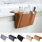 Sofa TV Remote Control Hanging Caddy Bedside Storage Bag with Pockets Organizer (DarkGrey) - color: DarkGrey