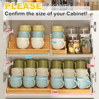 Hongtamoya 3-Tier Expandable Bamboo Mug Holder For Countertop Coffee Cup Holder Display Mug Organizer Mug Rack for Coffee Bar Organizer Mug Shelf for Cabinet for Kitchen, Home - size: (12.40~24.01'')L*10.62''W*4.33''H