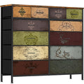 VASICAR Dresser for Bedroom with 12 Drawers, Tall Fabric Drawer Dresser, Chest of Drawers for Closet, Nursery, Bedside, Living Room, Entryway, Hallway (Pattern) - color: Pattern