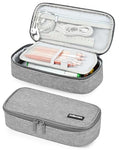 YOKUMA Pencil Case,Large Capacity Pencil Pouch,Aesthetic Zipper Pencil Box, Back to School Supplies for College Student Teen Adults,Travel Essentials,Electronic Cable Organize - color: Grey
