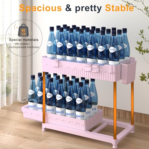 Sevenblue 3 Pack Under Sink Organizers, 2-Tier Multi-Use Kitchen and Bathroom Organizers and Storage with Sliding Drawers, Bathroom Cabinet Organizer (Pink, 12.8 Inch) - color: Pink, size: 12.8 Inch