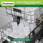 Freshware [240 Pack] 16 oz Food Storage Containers with Lids, Plastic Containers, Freezer Safe | Meal Prep | Stackable | Leakproof | BPA Free, Clear - size: 16 oz - 240-Sets