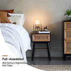 COZAYH Set of 2 Fully-Assembled Modern Farmhouse Clean-Lined Nightstand, End Table with 1 Drawer, Black - color: Black, style: 1 Drawer/2 pack